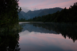 View from Lake Matheson in New Zealand
